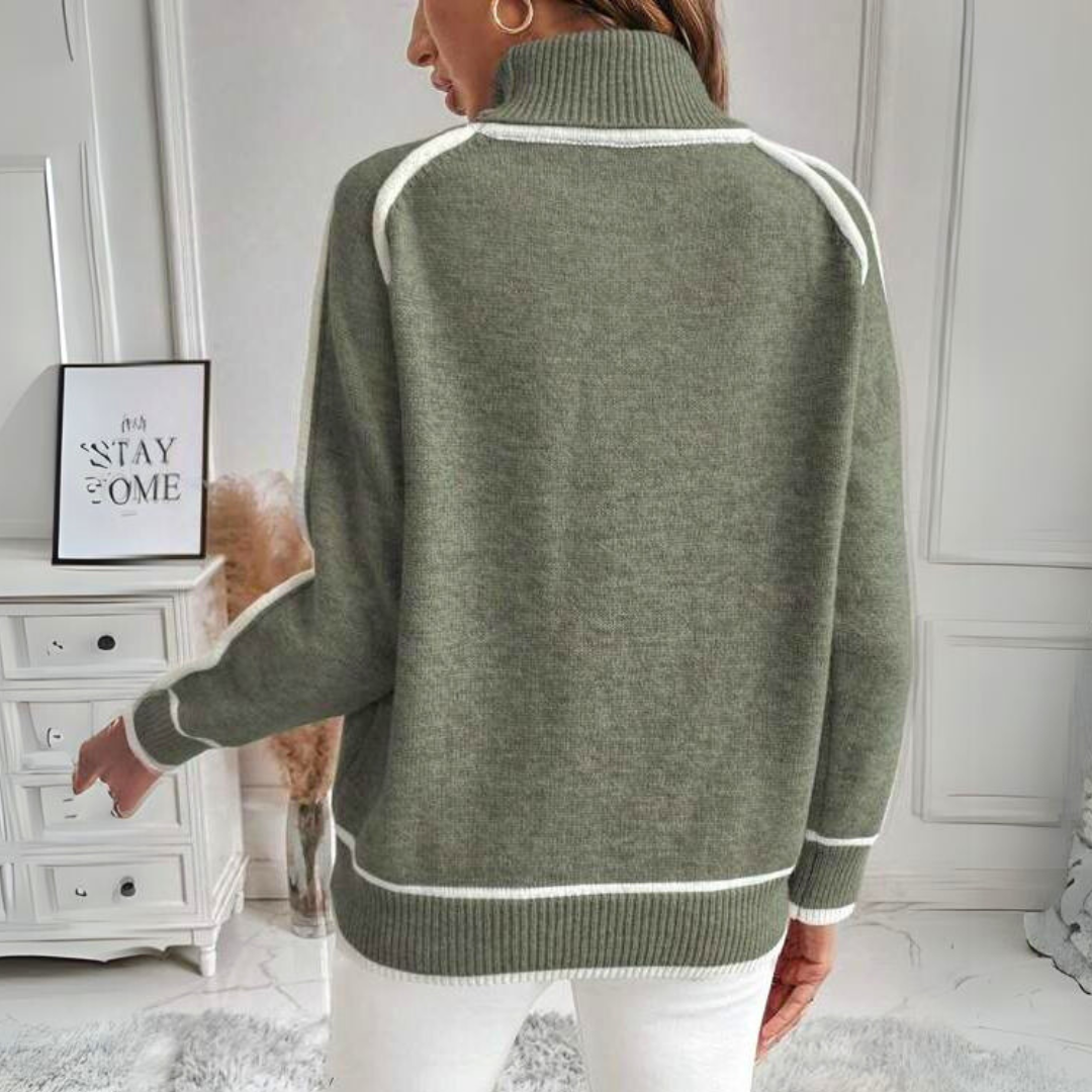 Camila | Suéter Elegante de Cuello Alto