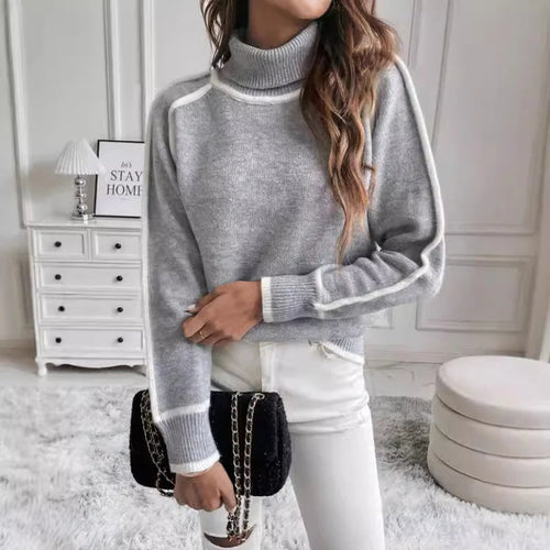 Camila | Suéter Elegante de Cuello Alto