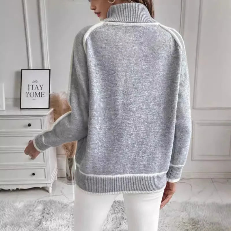 Camila | Suéter Elegante de Cuello Alto