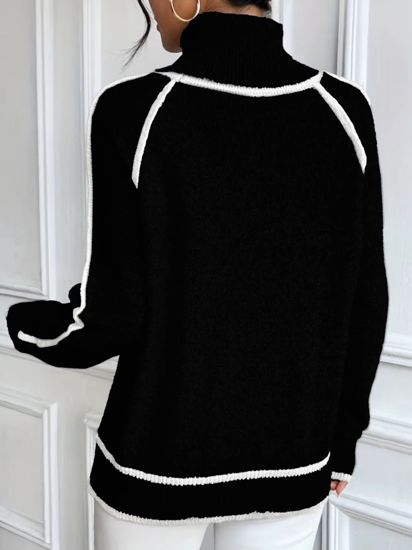 Camila | Suéter Elegante de Cuello Alto