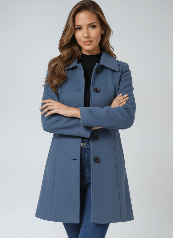 Valeria | Abrigo de invierno femenino de invierno con un botón