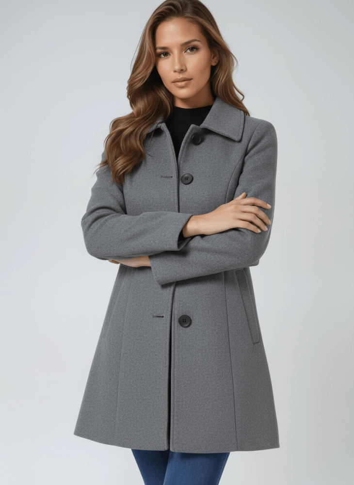 Valeria | Abrigo de invierno femenino de invierno con un botón