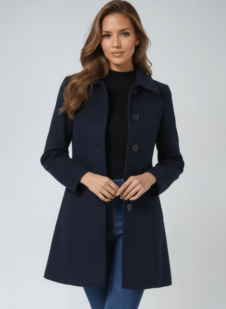 Valeria | Abrigo de invierno femenino de invierno con un botón