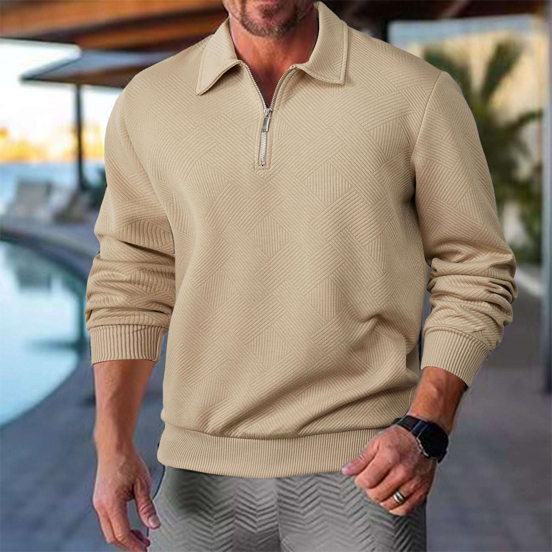 Rizo | Suéter de cremallera con diseño estampado