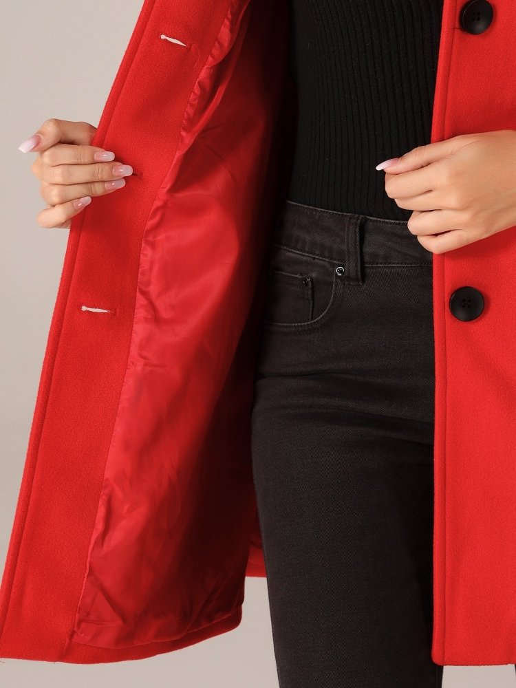 Valeria | Abrigo de invierno femenino de invierno con un botón